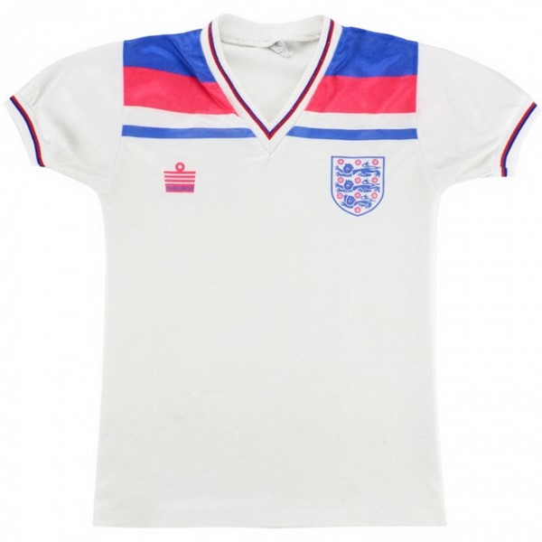 Camiseta Inglaterra Replica Primera Ropa Retro 1980 Blanco